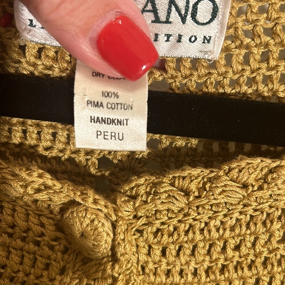 CAAMANO HAND KNIT Peruvian Cardigan Sweater Size M - Picture 6 of 9